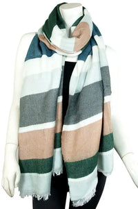Addison Multicolor Striped Fringe Scarf Jolie Vaughan | Online Clothing Boutique near Baton Rouge, LA
