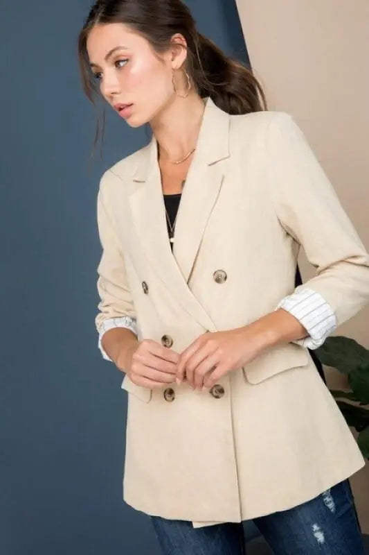 Aliyah Double Breasted Blazer Jacket Jolie Vaughan | Online Clothing Boutique near Baton Rouge, LA