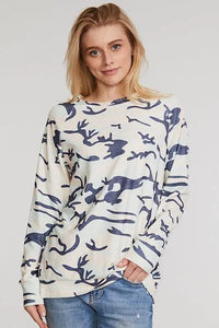 Amelia Relaxed Camouflage Print LS Tee Jolie Vaughan | Online Clothing Boutique near Baton Rouge, LA