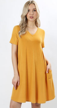 tshirt dress with pockets-dress with pockets-mature womens dress with pocket-tee shirt dress with pockets-jersey tee shirt dress with pockets-Perfect Tunic Short Sleeve Pocket Dress Jolie Vaughan-Online Clothing Boutique near Baton Rouge, LA-mature womens clothing-mature dresses