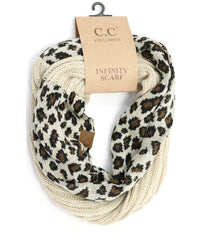 CC Beanie Ribbed Knit 2-Tone Leopard Print Infinity Scarf Jolie Vaughan | Online Clothing Boutique near Baton Rouge, LA