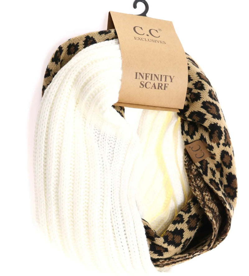CC Beanie Ribbed Knit Leopard Print Infinity Scarf Jolie Vaughan | Online Clothing Boutique near Baton Rouge, LA