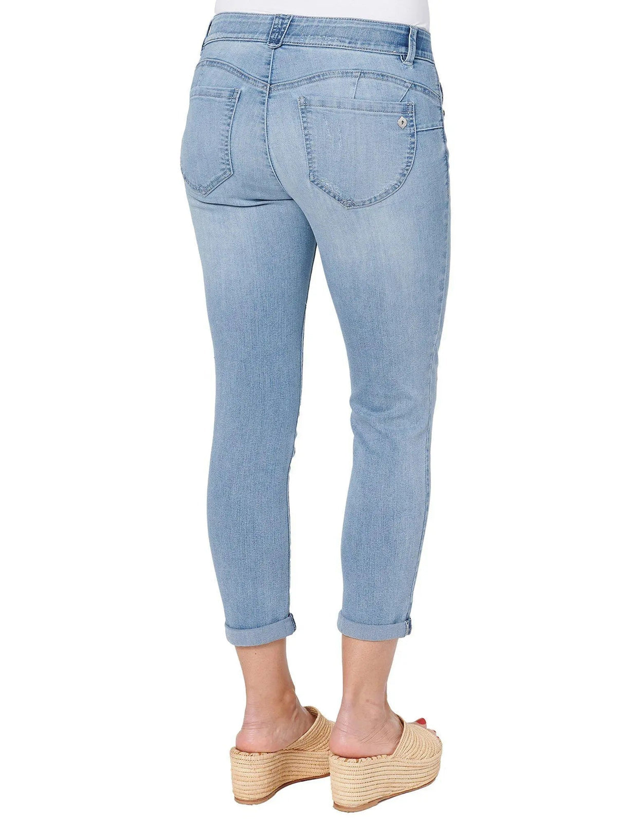 HUE Women's Cuffed Original Jeans Skimmer Leggings