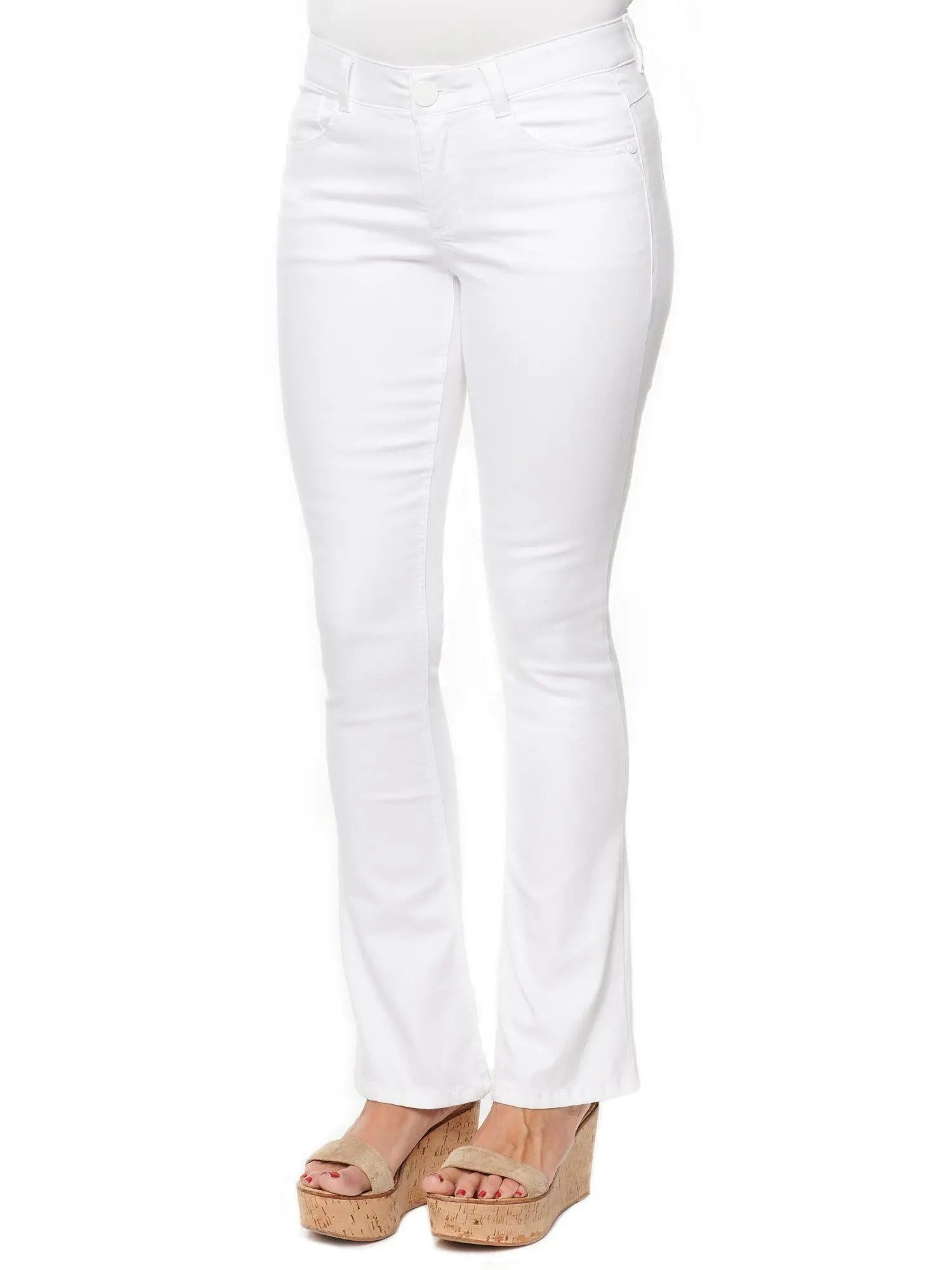EIGHTYFIVE CONTRAST - Bootcut jeans - white/coloured denim
