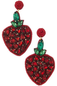 Fun Strawberry Earrings Jolie Vaughan | Online Clothing Boutique near Baton Rouge, LA