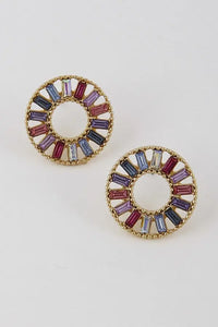 Girly Gemstone Stud Earrings Jolie Vaughan | Online Clothing Boutique near Baton Rouge, LA