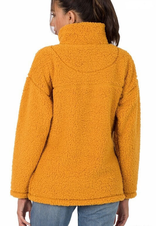 Half Zip Sherpa Pullover with Pockets – Jolie Vaughan Boutique