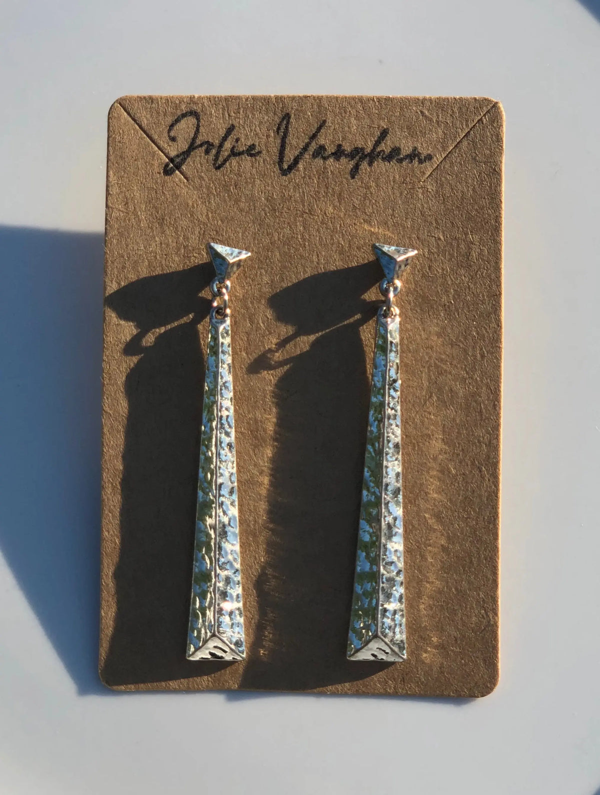 Hammered Drop Earrings Jolie Vaughan | Online Clothing Boutique near Baton Rouge, LA