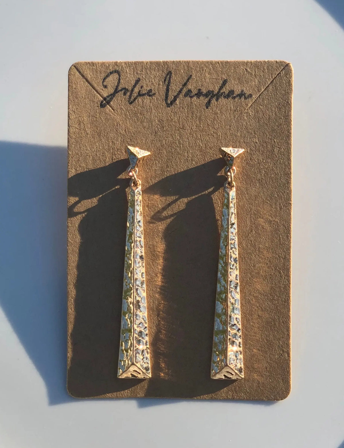 Hammered Drop Earrings Jolie Vaughan | Online Clothing Boutique near Baton Rouge, LA