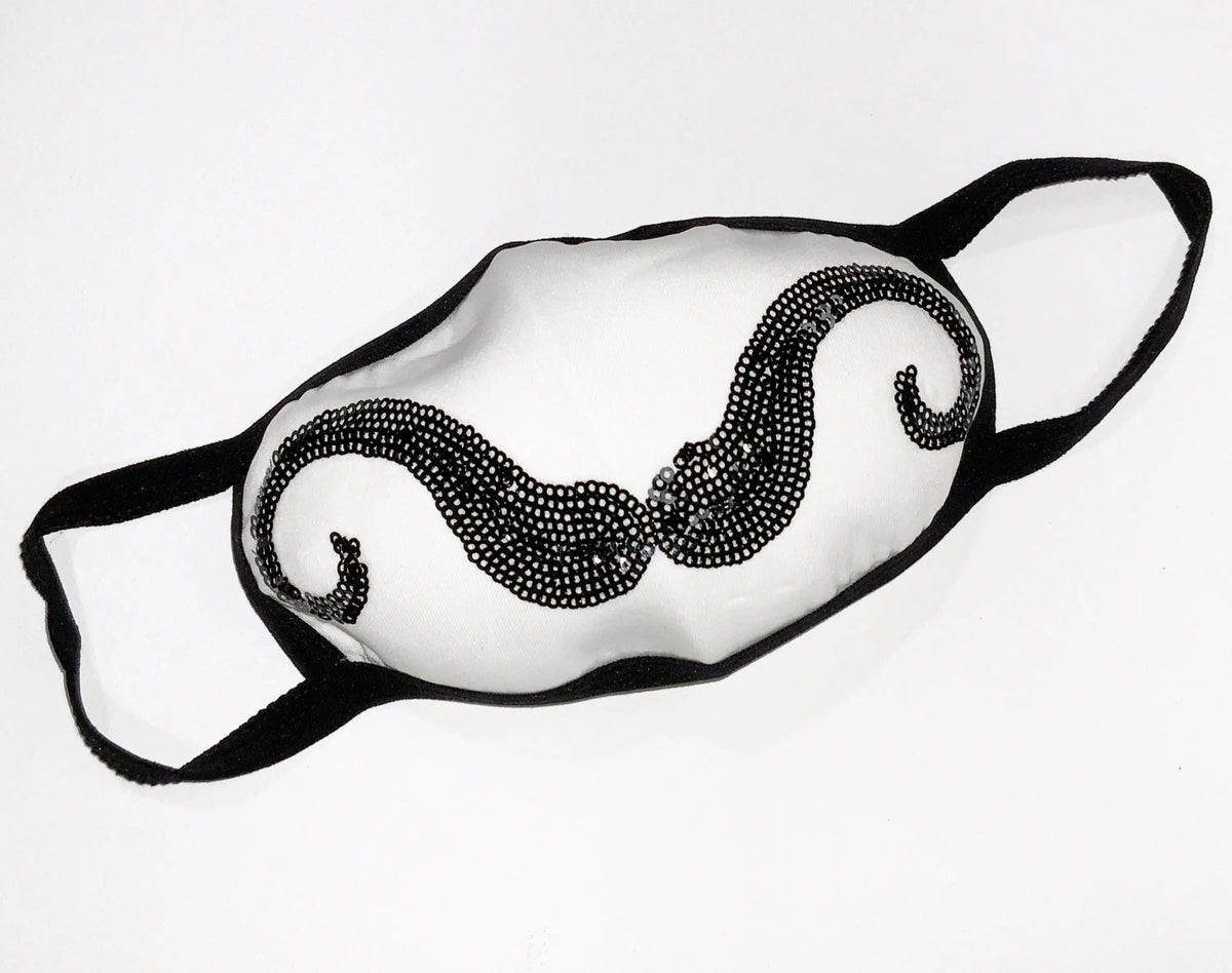 I Mustache You a Question Sparkle Sleeping Mask Jolie Vaughan | Online Clothing Boutique near Baton Rouge, LA