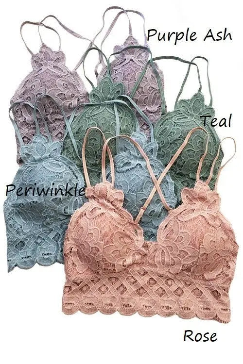 Crochet lace bralette with bra pads - LECCE — LECCE