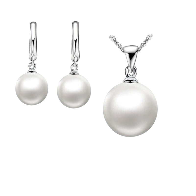 Ivory Pearl Necklace & Earrings Set Jolie Vaughan | Online Clothing Boutique near Baton Rouge, LA