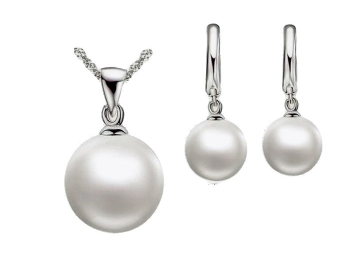 Ivory Pearl Necklace & Earrings Set Jolie Vaughan | Online Clothing Boutique near Baton Rouge, LA