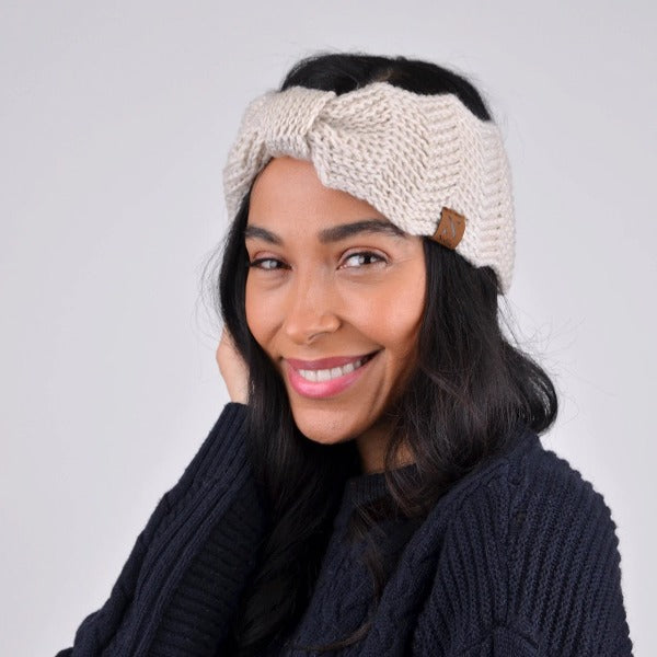 Knotted Bow-Front Chunky Knit Headband Jolie Vaughan | Online Clothing Boutique near Baton Rouge, LA