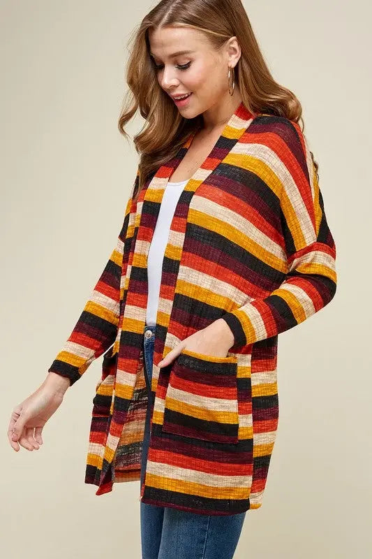 Laryn Striped Cardigan Jolie Vaughan | Online Clothing Boutique near Baton Rouge, LA