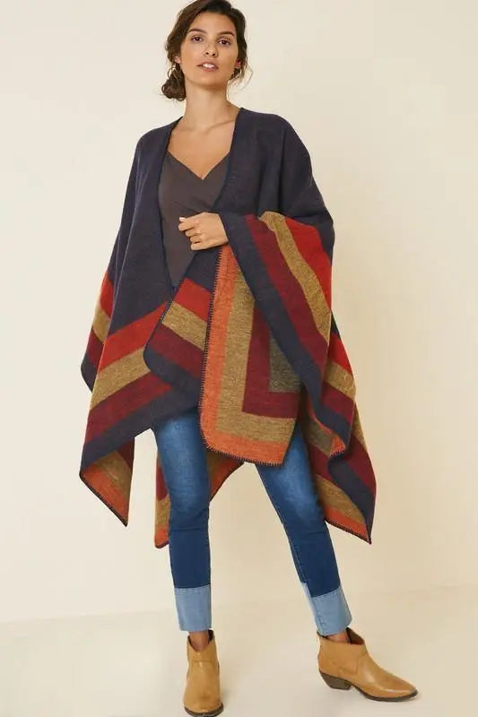 Monique Kimono Sleeve Wrap-Poncho Jolie Vaughan | Online Clothing Boutique near Baton Rouge, LA