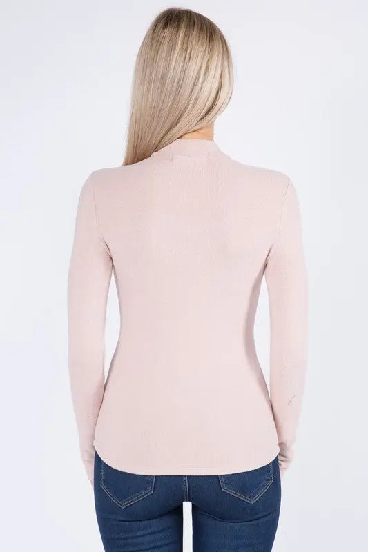 Morgan Uber-Soft Long-Sleeved Mock-Neck Cozy Top Jolie Vaughan | Online Clothing Boutique near Baton Rouge, LA