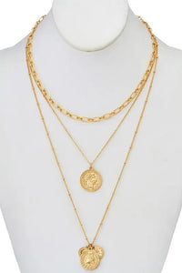 Multi-Layered Coin Pendant Necklace Jolie Vaughan | Online Clothing Boutique near Baton Rouge, LA