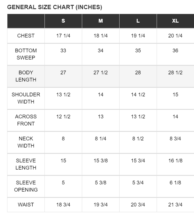 Dress barn top size chart