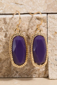 Purple Paradise Druzy Dangle Earrings Jolie Vaughan | Online Clothing Boutique near Baton Rouge, LA
