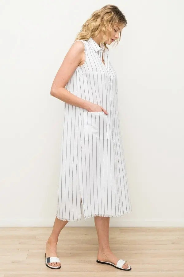 Ready for the Beach Striped Midi Dress Jolie Vaughan Boutique