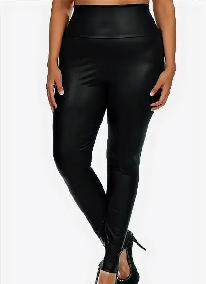 Rizzo Faux Leather Leggings Jolie Vaughan | Online Clothing Boutique near Baton Rouge, LA