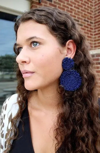 Seed Bead Circle Earrings Jolie Vaughan | Online Clothing Boutique near Baton Rouge, LA