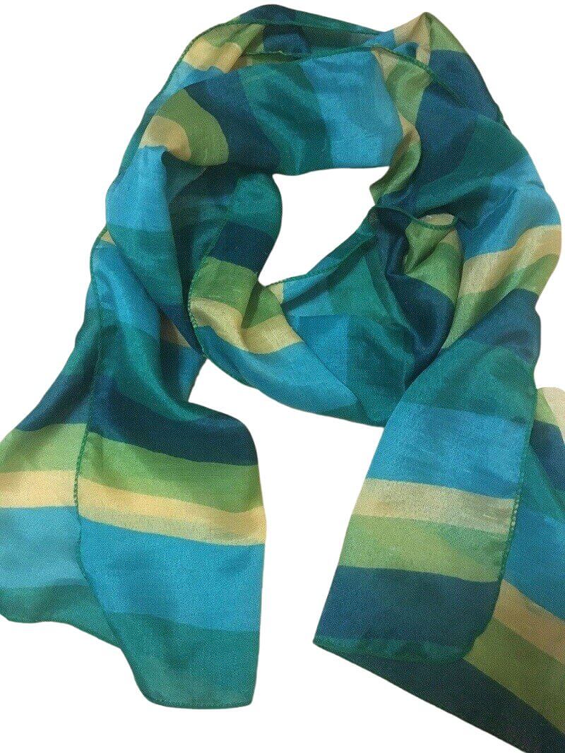 Bright Lightweight Striped Scarf