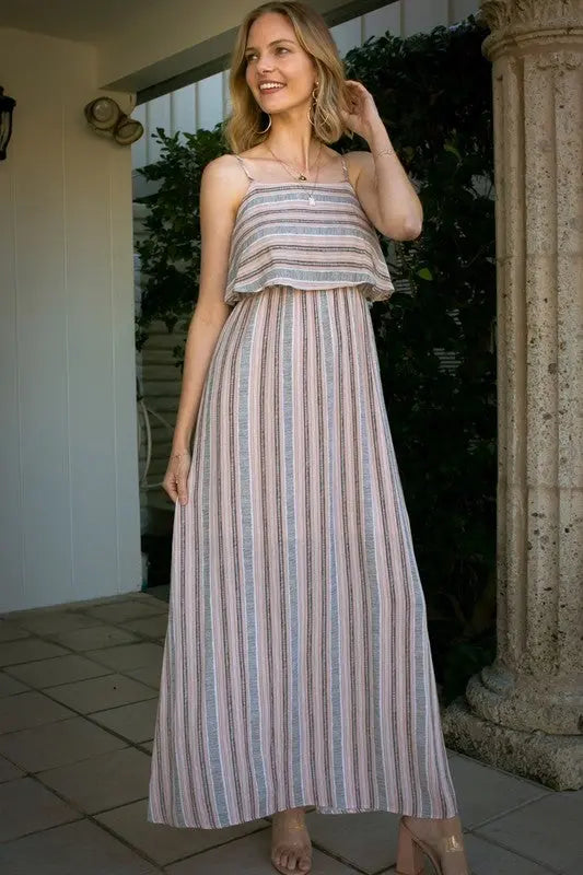 Striped Maxi Dress Jolie Vaughan | Online Clothing Boutique near Baton Rouge, LA