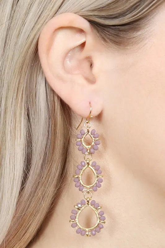 Teardrop Dangle Earrings Jolie Vaughan Mature Women's Clothing Online Boutique