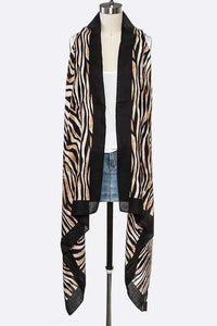 Tiger-Print Open Front Kimono Wrap Jolie Vaughan | Online Clothing Boutique near Baton Rouge, LA