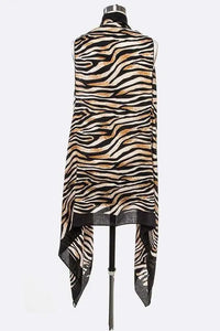 Tiger-Print Open Front Kimono Wrap Jolie Vaughan | Online Clothing Boutique near Baton Rouge, LA