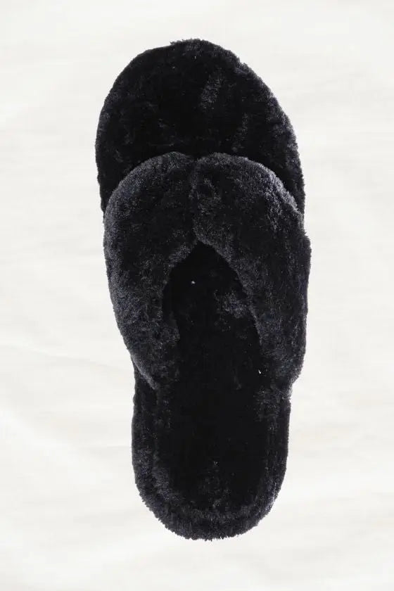Walk on Clouds Furry Thong | Womens Slippers – Jolie Mature Women's Clothing Boutique