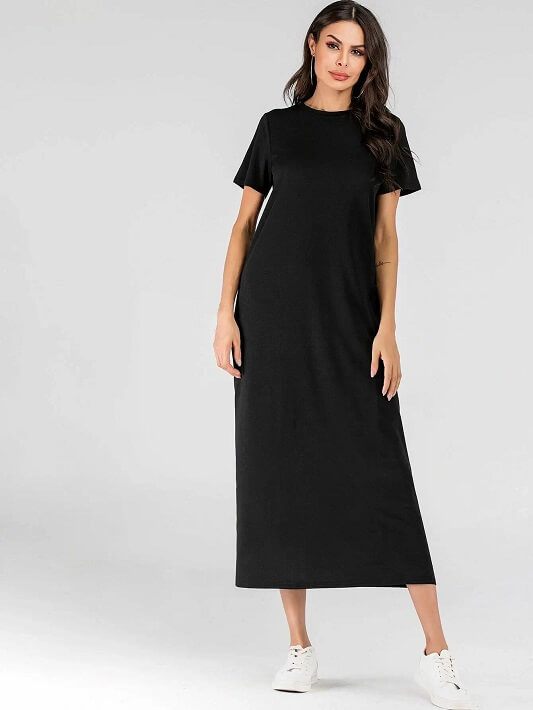 Short Sleeve Round Neck Maxi Dress | Women's Maxi Dresses Jolie Vaughan Boutique Short Sleeve Round Neck Maxi Dress | Women's Maxi Dresses Jolie Vaughan Boutique