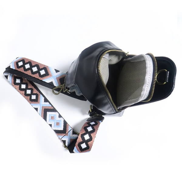 Sling Bag with Printed Strap-Black – Jolie Vaughan Boutique Sling Bag with Printed Strap-Black – Jolie Vaughan Boutique