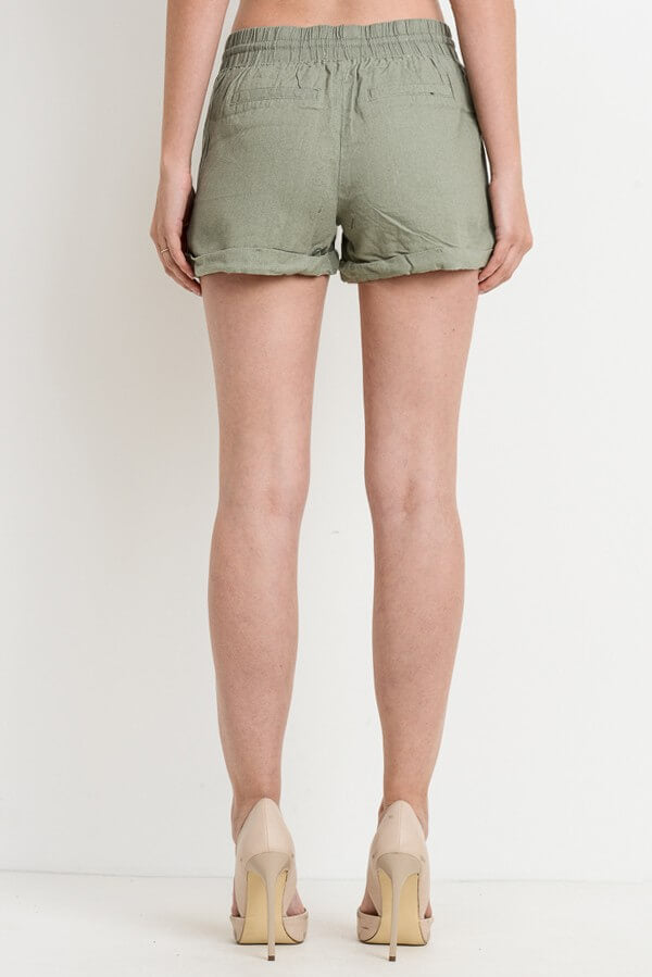 Cuffed Linen Shorts  Clearance Shorts – Jolie Vaughan Mature