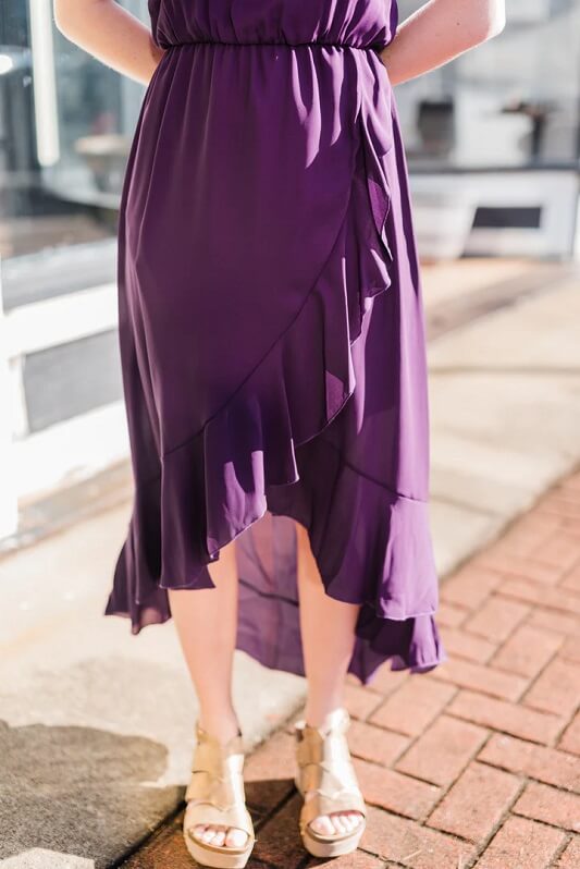 Asymmetrical Hem Dress - Ruffle Hem Dress Jolie Vaughan Boutique Asymmetrical Hem Dress - Ruffle Hem Dress Jolie Vaughan Boutique