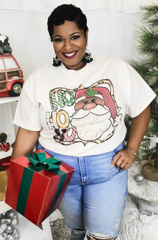 Plus size christmas graphic clearance tees