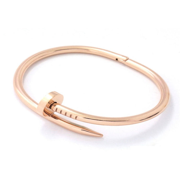 Rose Gold Love Bangle freeshipping - Mature Women's Clothing Online | Jolie Vaughan Boutique CARTIER 18K Pink Gold Juste Un Clou Bracelet 17 or 100% of your money back. The bracelet is crafted of 18 karat pink gold and features a gracefully curved