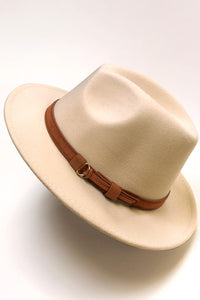 Wide Brim Fashion Hat with Buckle Detail - Jolie Vaughan | Online Clothing Boutique near Baton Rouge, LA
