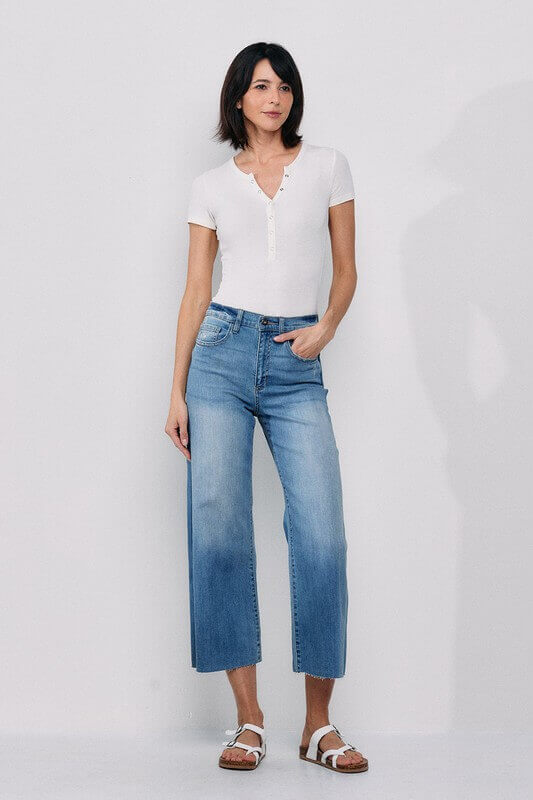 High Rise Crop Wide Leg Jeans  Sneak Peek Denim – Jolie Vaughan