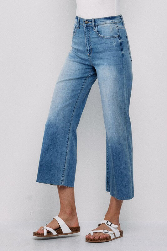 High Rise Crop Wide Leg Jeans Sneak Peek Denim – Jolie Vaughan