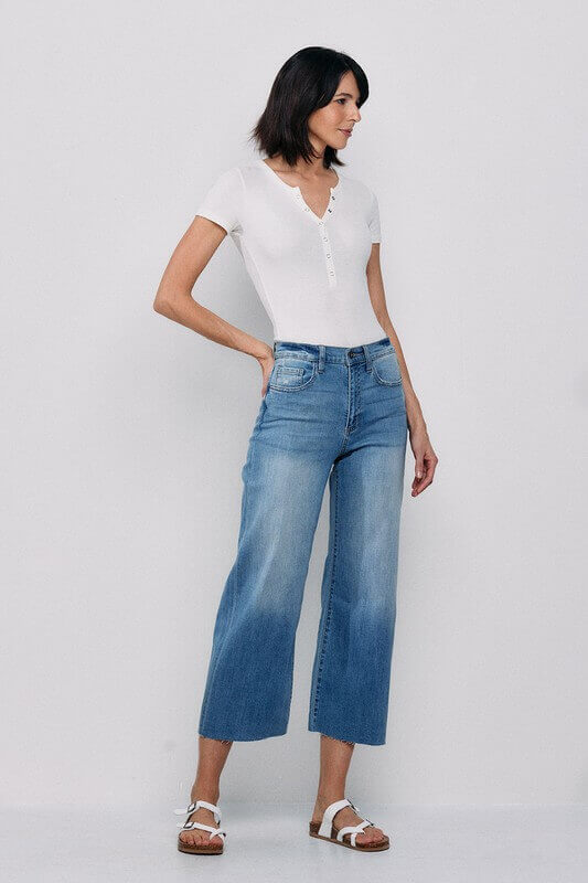 High Rise Crop Wide Leg Jeans | Sneak Peek Denim – Jolie Vaughan