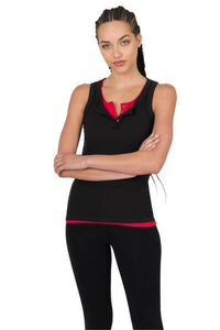 Neutral Ribbed Button Front Layering Tank