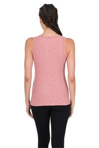 Neutral Ribbed Button Front Layering Tank