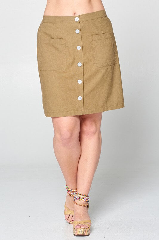 Faith Khaki Long Denim Maxi Skirt – Inherit Co.