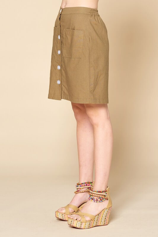 UNLIENS アンリアン　tie skirt　カーキ色 khaki UNLIENS アンリアン tie skirt カーキ色 khaki
