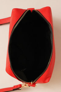 Black Red Striped Clutch Purse, Crossbody Bag, Tailgating Handbags