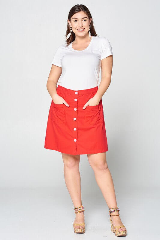 Ladies skirts plus on sale size