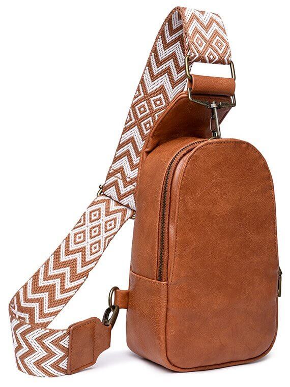 Sling Bag with Printed Strap-Brown – Jolie Vaughan Mature Women's Online  Clothing Boutique